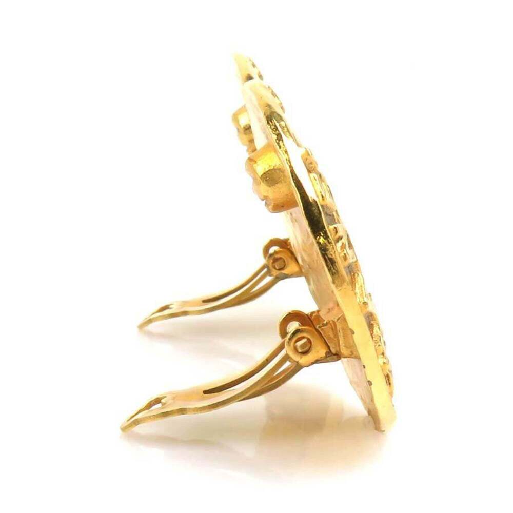 CHANEL Gold Logo Earrings - Picture 2 of 13
